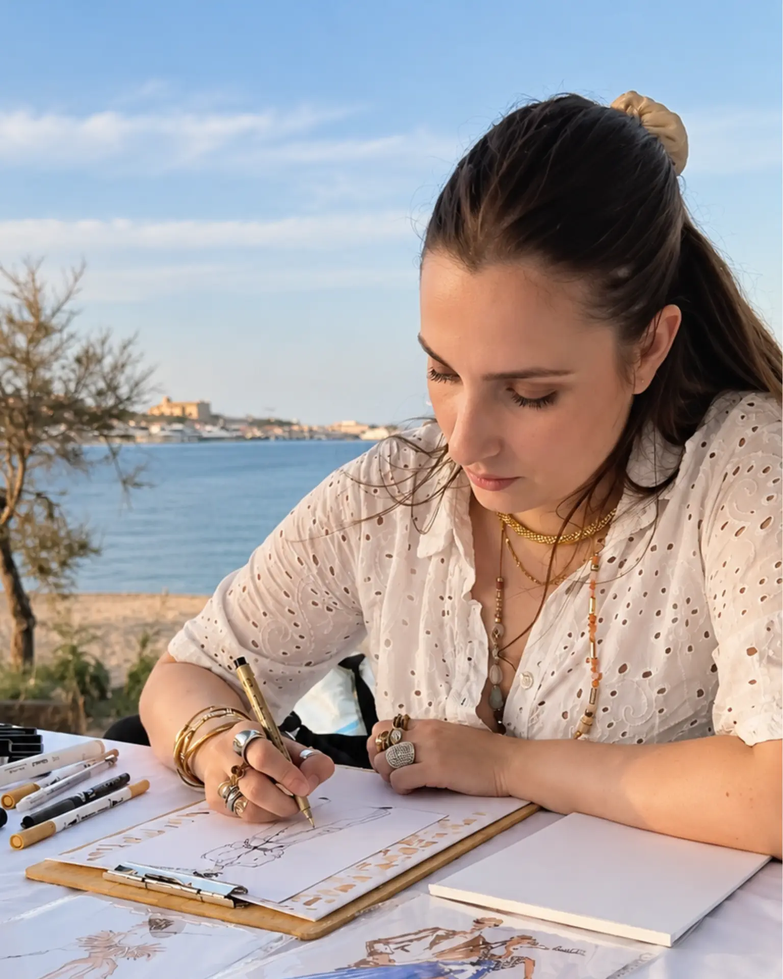 Live Fashion Sketching per esperienze VIP