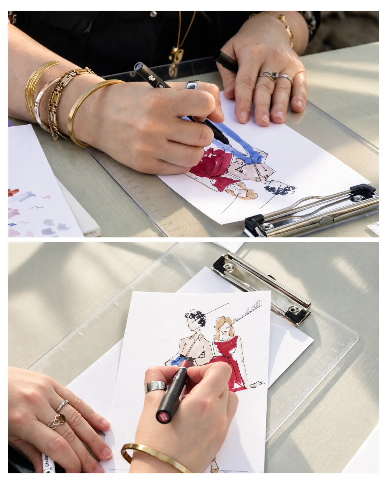 Live Fashion Sketching at Fashion Shows